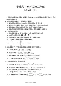 湖北孝感高级中学2025-2026学年高三上学期12月测试（七）化学试卷+答案