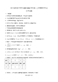 四川省自贡市荣县中学2025-2026学年高二上学期期中考试化学试题（Word版附解析）