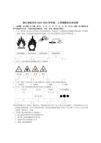 2024-2025学年浙江省杭州市高一上学期期末学业水平测试化学试卷（有解析）
