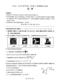 甘肃省张掖市多校2025-2026学年高三上学期期末化学试卷