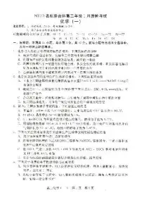 NT20名校联合体高三上学期1月质检考试化学试卷+答案