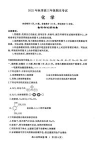 2025-2026学年黄冈高三上学期期末化学试题无答案
