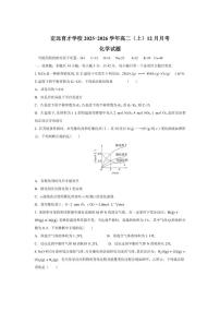 2025-2026学年安徽省滁州市定远县育才学校高二（上）12月月考化学试题（有答案）
