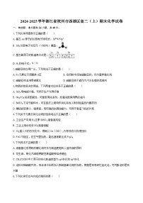 2024-2025学年浙江省杭州市西湖区高二（上）期末化学试卷-自定义类型