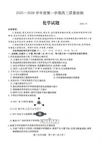 2025一2026学年度第一学期高三1月质量检测化学试题+答案