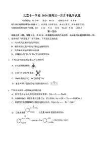 北京市十一学校2025—2026学年高三上学期1月月考化学试题
