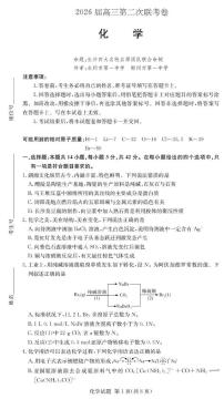 湖南省长沙市联考2026届高三上学期1月月考化学试题(含答案)