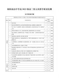 2026届四川省绵阳市南山中学高三上学期1月第五次教学质量检测化学试题(含答案)
