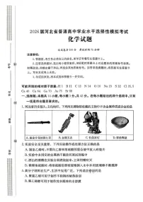 河北名校协作体2026届高考一模化学试题+答案