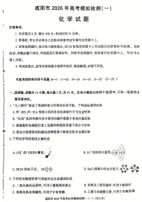 化学-陕西省咸阳市2026年高考模拟检测（一）试卷及答案