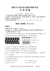 四川省德阳市第五中学2025-2026学年高二上学期期末模拟考试（1月月考）化学试题