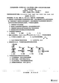 江苏省苏州市第一中学校2025-2026学年高一上学期化学一月月考试卷