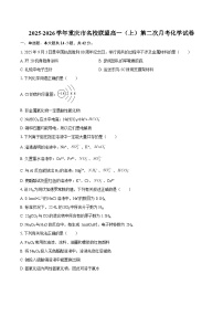 2025-2026学年重庆市名校联盟高一（上）第二次月考化学试卷-自定义类型