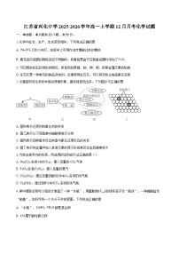 江苏省兴化中学2025-2026学年高一上学期12月月考化学试题-自定义类型