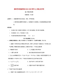 福建省漳州艺术实验学校2024~2025学年高二上册第三次月考化学试题 [附答案]