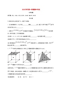 上海市上海中学2026届高三上册期中考试化学试题[附解析]