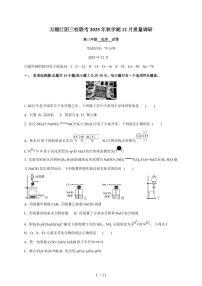 江苏省无锡市三校联考2025-2026学年高三上册12月月考化学试卷（含答案）