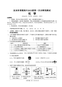 四川省宜宾市普通高中2026届高三上学期1月一诊化学试题（Word版附答案）