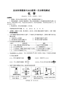 四川省宜宾市普通高中2026届高三上学期1月一诊化学试题（Word版附答案）