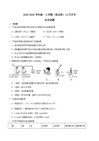 山东省济南市顶级名校2025-2026学年高一上学期12月检测试题 化学（含答案）