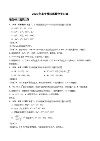 2025年高考模拟化学试题分类汇编 专题03 离子共存  反应方程式  氧化还原反应
