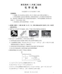 贵州省黔东南州2025-2026学年高二上学期12月检测化学试题含答案含答案解析