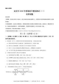 2026届陕西省延安市高三上学期一模化学试题（含答案）