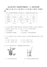 2023-2024学年深圳市罗湖区高二(上)期末化学试卷及答案