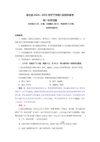 湖北省八校联考2024-2025学年高一下学期6月期末化学试卷（含答案）