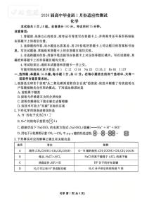 2026届广西玉林市高三上学期1月份适应性测试化学试题（含解析）