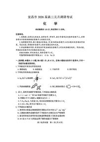 湖北宜昌2026届高三上学期1月调研化学试卷+答案