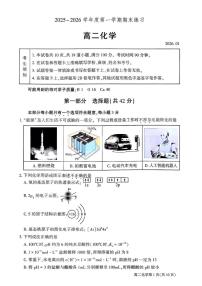 2025-2026学年北京大兴一中高二（上）期末化学试卷（含答案）
