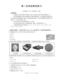 山东济宁2025-2026学年高一上学期诊断性练习化学试题+答案