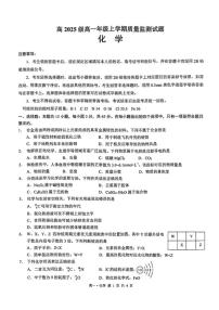 2025-2026学年四川省泸州市高一上学期期末质量监测化学试题（含答案）