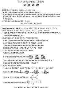 化学丨九省联考百师联盟2026届高三上学期1月期末考试试卷及答案