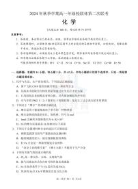 广西河池市2024-2025学年高一上学期12月联盟考试化学试卷（无答案）