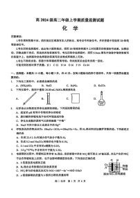四川省泸州市2025-2026学年高二上学期期末质量监测化学试卷