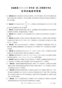 河北省邢台市卓越联盟2024-2025学年高一下学期4月期中化学试卷（含解析）