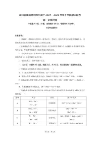 湖北省襄阳随州部分高中2024-2025学年高一下学期期末联考化学试卷（无答案）