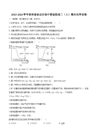 2025-2026学年吉林省延边市高中联谊校高二（上）期末化学试卷-自定义类型