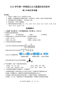 浙江北斗星盟阶段性联考2024-2025学年高二上学期联考化学试题含答案