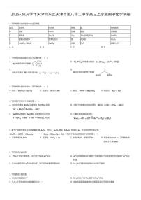 2025~2026学年天津河东区天津市第八十二中学高三上学期期中化学试卷（有答案解析）
