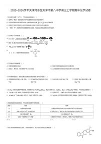 2025~2026学年天津河东区天津市第八中学高三上学期期中化学试卷（有答案解析）