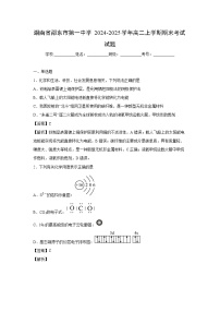 【化学】湖南省邵东市第一中学2024-2025学年高二上学期期末考试试题（学生版+解析版)