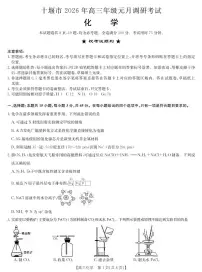 2026届湖北省十堰市高三上学期高考一模测试化学试题（含答案）