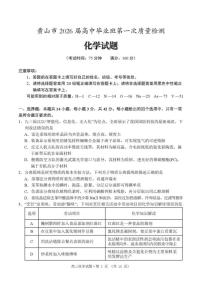 2026届安徽省黄山市高中毕业班高三上学期第一次质量检测化学试题（含答案）