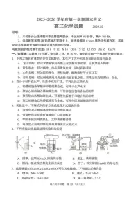 2026届山东省青岛市高三上学期期末检测化学试题（含答案）