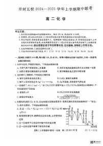 河南省开封五校2024-2025学年高二上学期11月期中联考化学试卷（含答案）