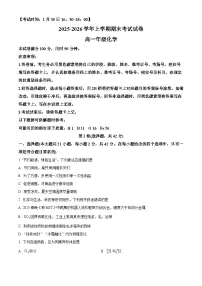 云南省玉溪市2025-2026学年上学期期末考试+高一化学试卷（原卷+解析）