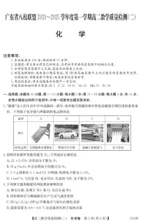 广东省八校联盟2024-2025学年高二上学期教学质量检测（二）化学试题（含答案）